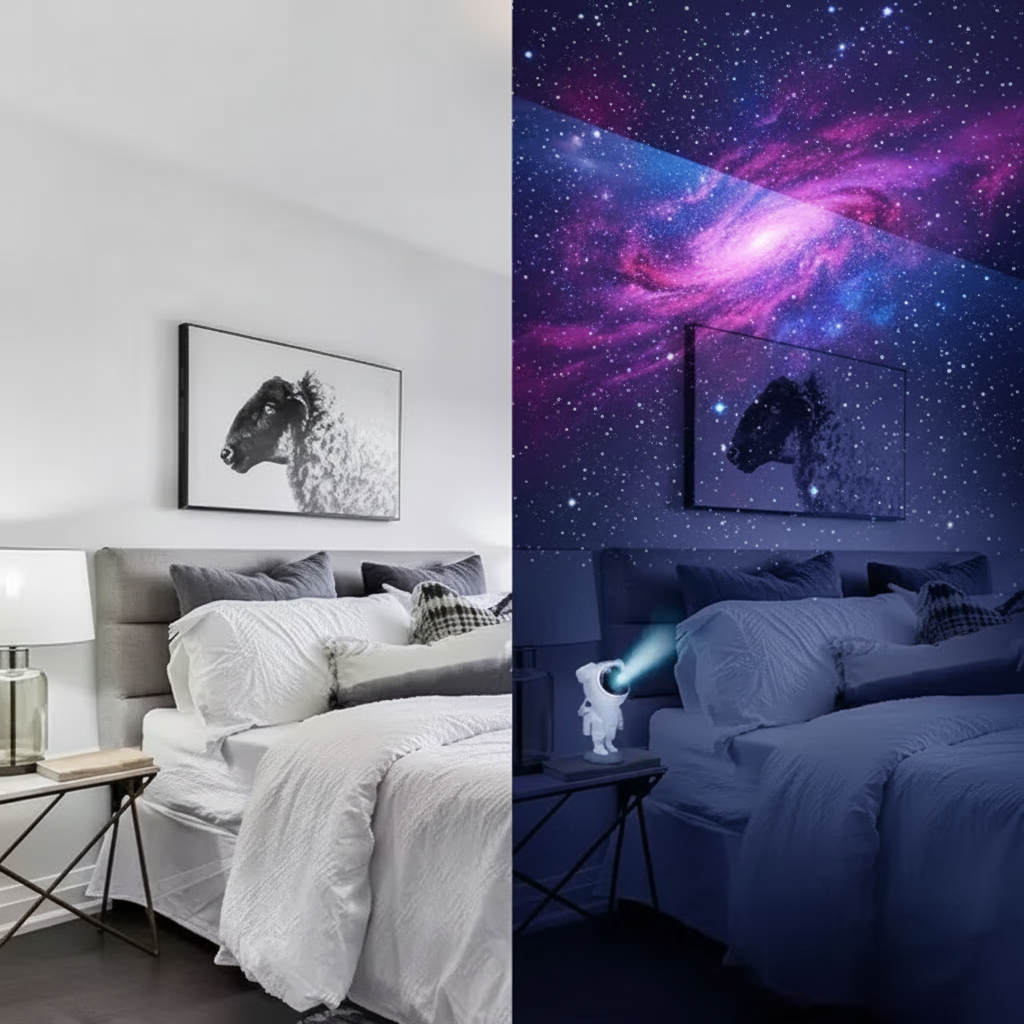 Astronaut Galaxy Projector - Starry Night Light for Bedroom