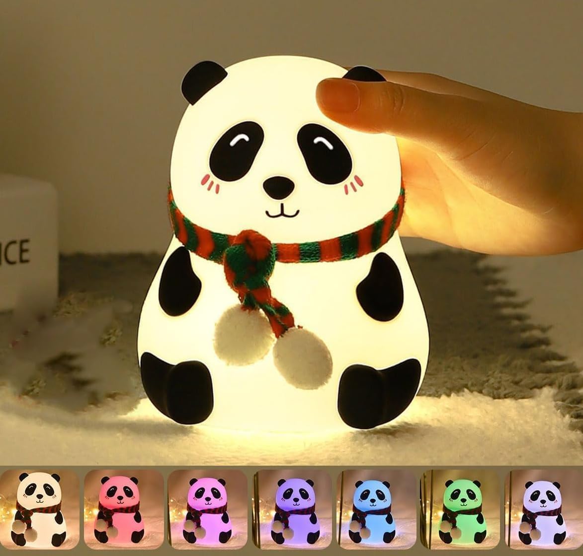 Panda LED Night Light - Rechargeable Color Changing Lamp for Kids